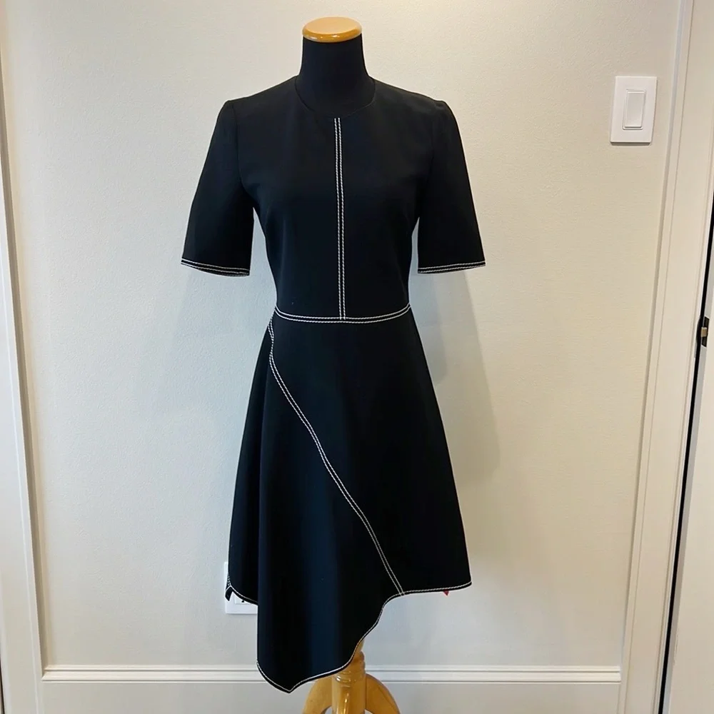 NWT Stella McCartney Asymmetric Top-Stitched Dress - Picture 3 of 15
